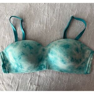 Victoria's Secret Pink Teal Tie-Dye Bra multi way back lightly padded